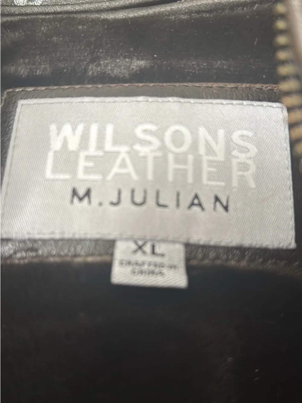 Wilsons Leather Men's Brown Zip-Front Bomber Jacket